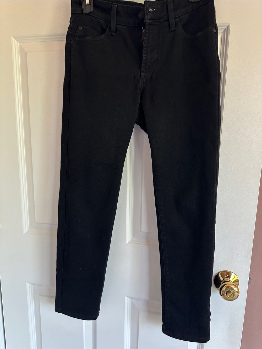 Black Women’s Slim Jeans - Classic Black Denim - Picture 3 of 6